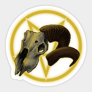 Goat Head Pentagram Sticker